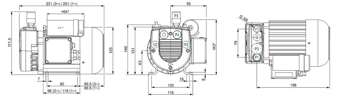 Габаритные размеры (чертеж) Becker DT 4.8